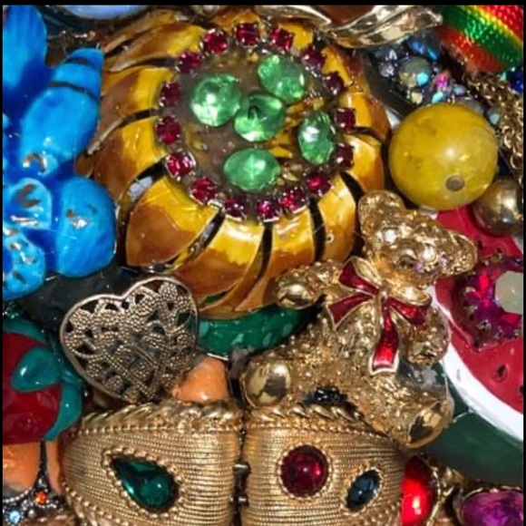 Vintage Jewelry Mosaic ~ Fruit Salad Pine - Picture 3 of 8